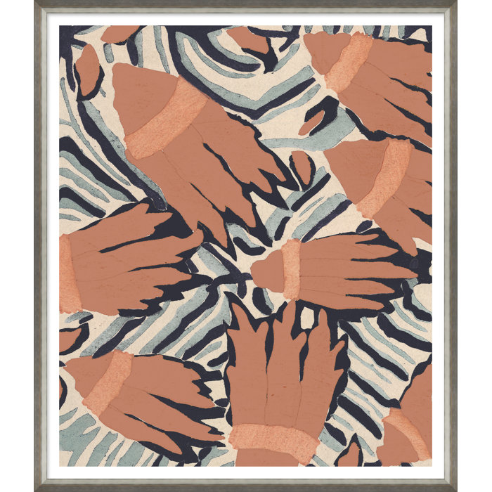 Joss & Main Asian Textile Designs Framed Graphic Art Print Wayfair